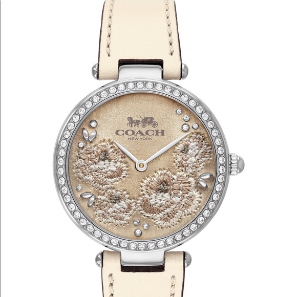 Coach woman park chalk leather 34mm watch - Picture 2 of 13